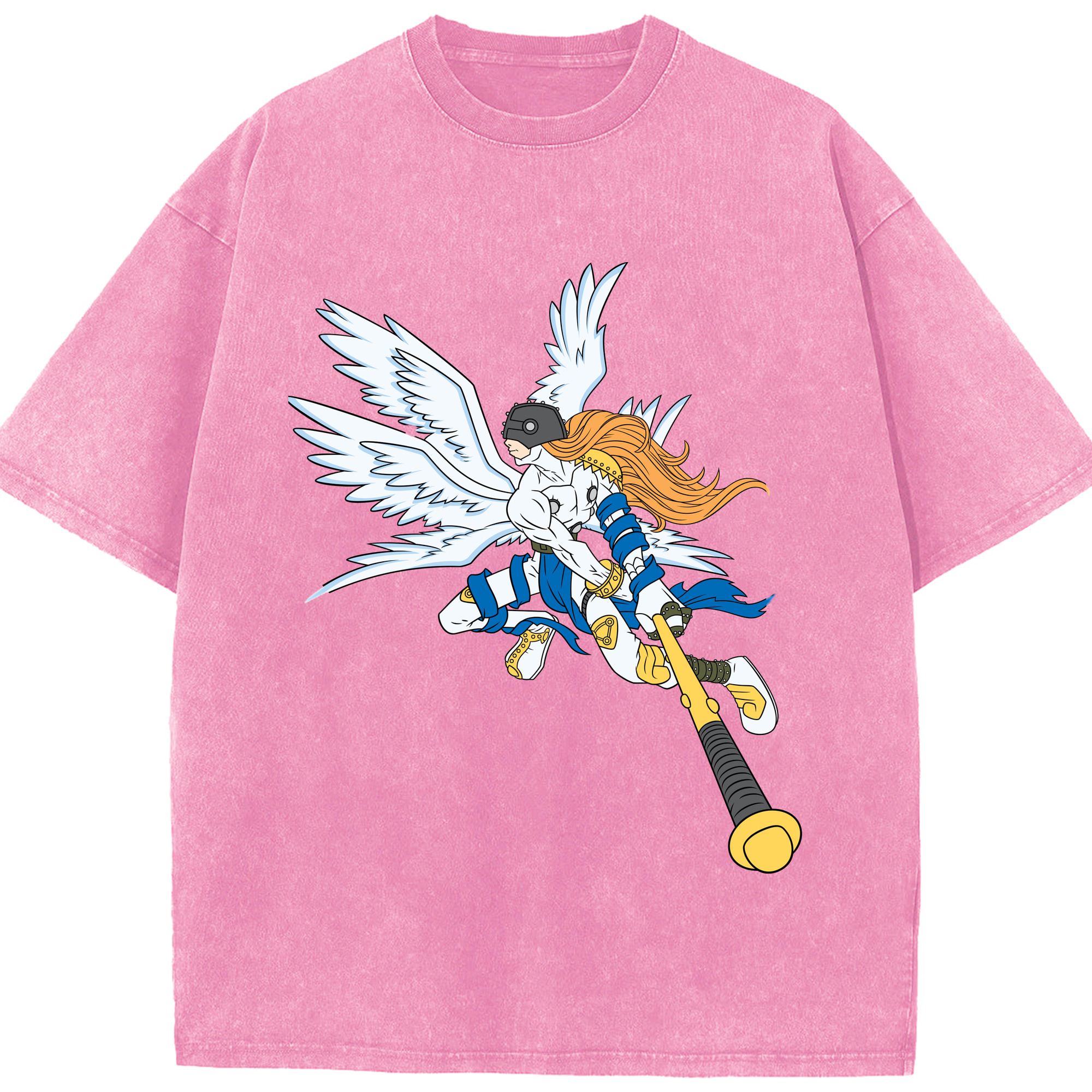 （画像用） Digimon デジタルモンスター/デジモン 綿100% ヴィンテージ風 半袖Tシャツ（フロントプリント）